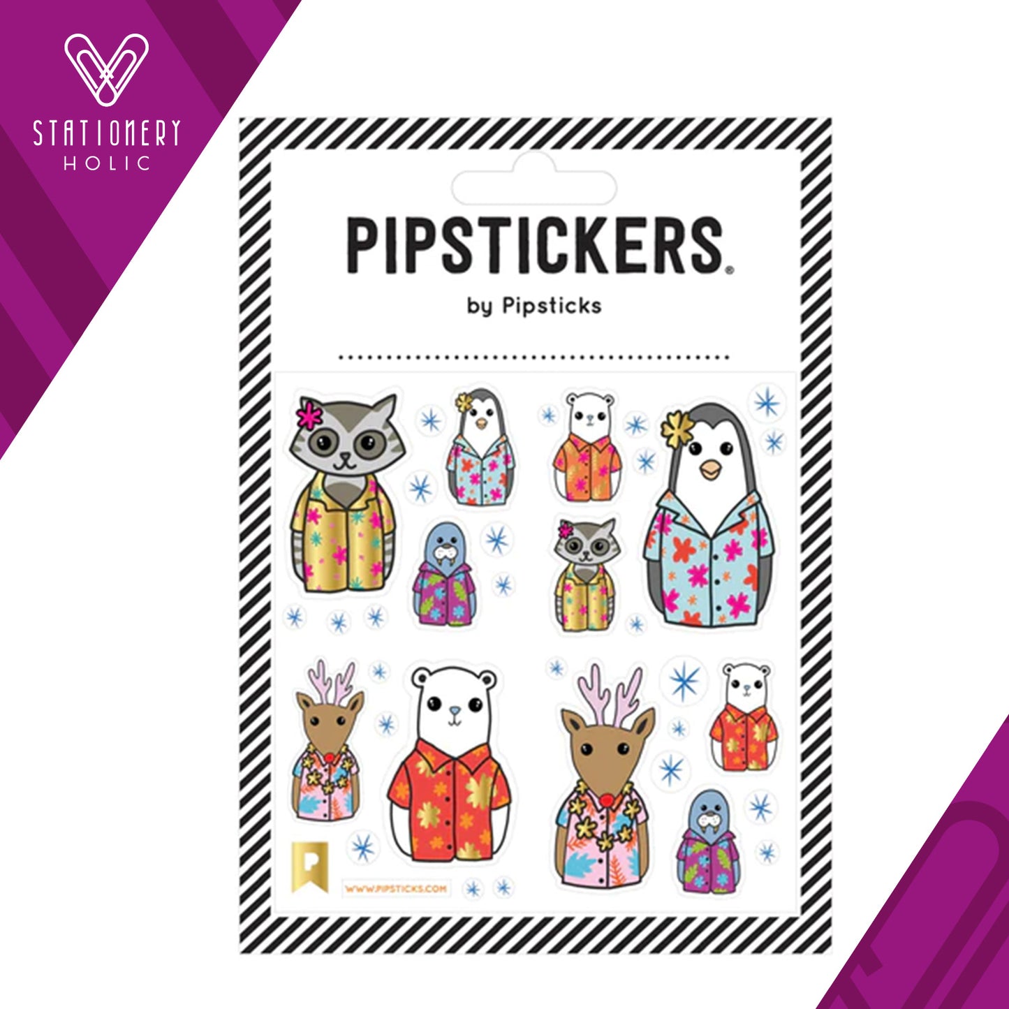 Pipsticks - Stickers 4x4" - Aloha Animals