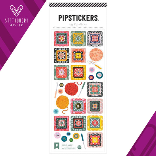 Pipsticks - Stickers 3x7" - Crochet All Day