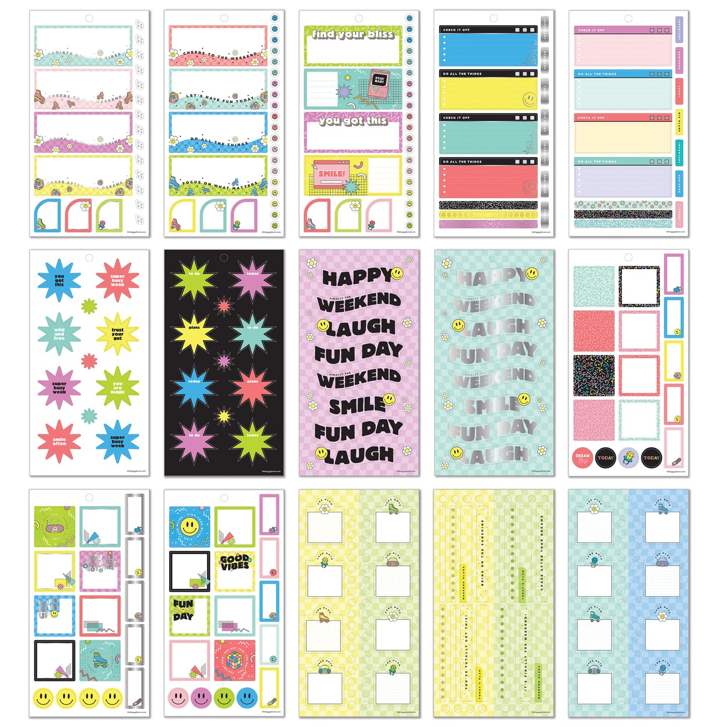 Happy Planner - Sticker Book - 90's Mini