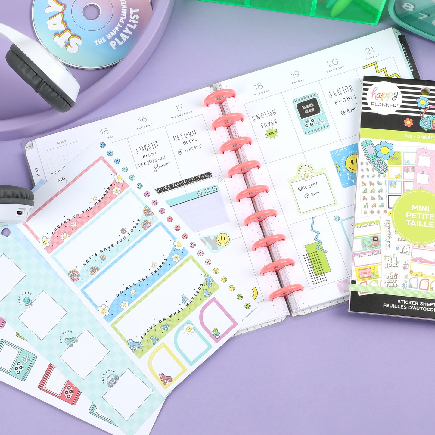 Happy Planner - Sticker Book - 90's Mini