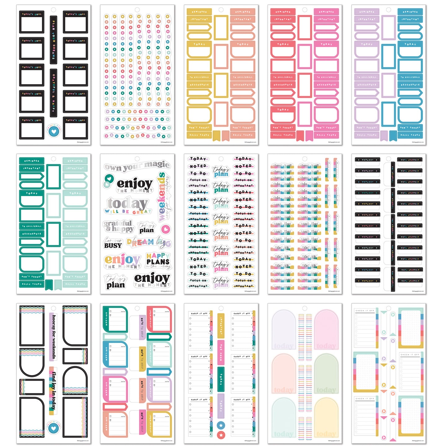 Happy Planner - Sticker Book - Happy Brights