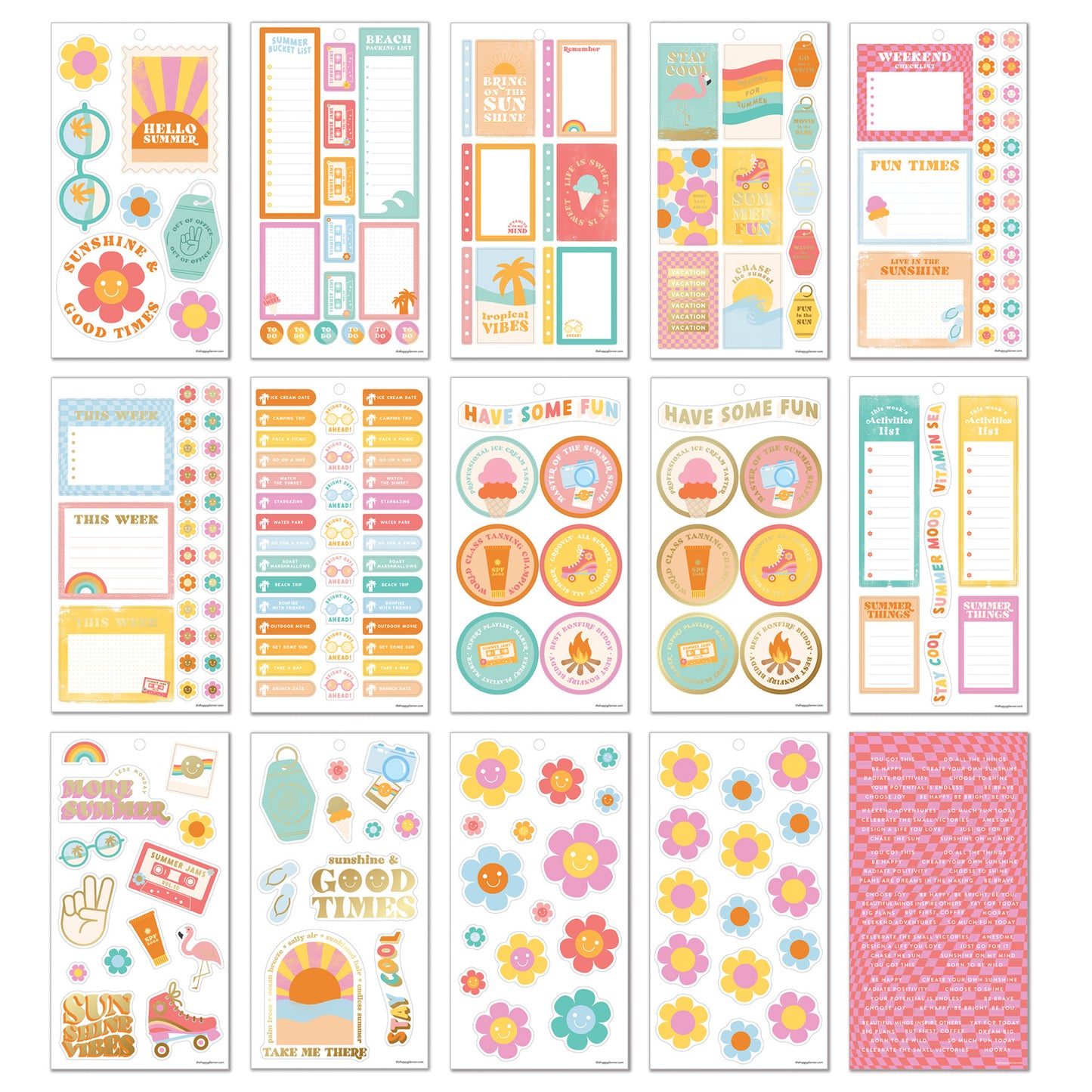 Happy Planner - Sticker Book - Sunshine Vibes